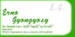 erno gyongyosy business card